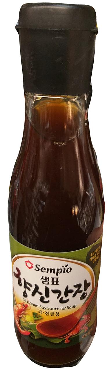 Sempio - Seasoned Soy Sauce for Soup, 14.1 Ounces, (1 Bottle) - Mighty Depot