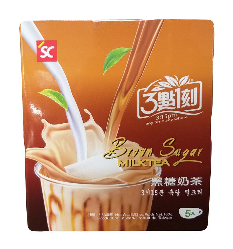SC 3:15PM - Brown Sugar Milk Tea, 3.53 Ounces, (1 Box) - Mighty Depot