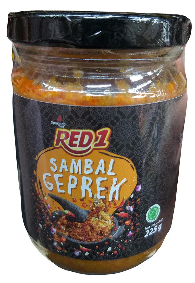 Sparinda Food - Red 1 Sambal Geprek, 8 Ounces, (1 Jar) - Mighty Depot