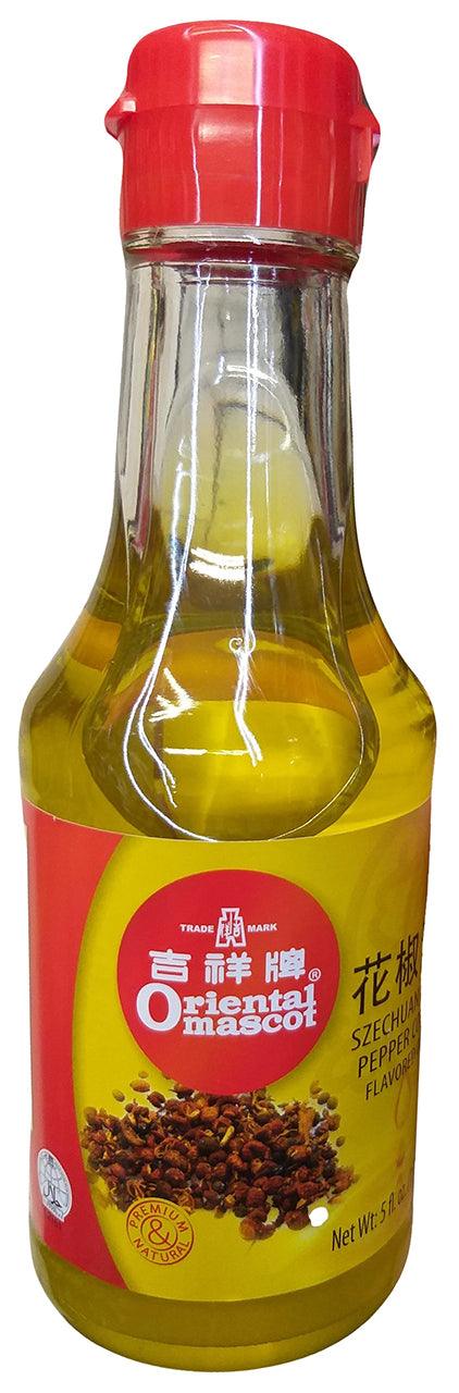 Oriental Mascot - Szechuan Red Pepper Corn Flavored Oil, 5.2 Ounces, (1 Bottle) - Mighty Depot