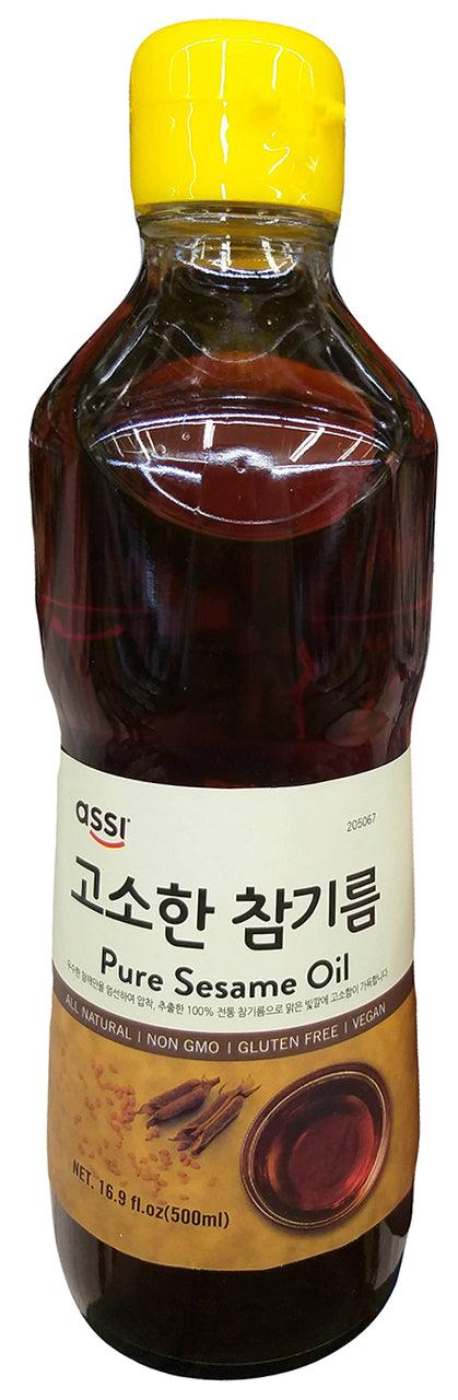 Assi - Pure Sesame Oil, 1.1 Pounds, (1 Bottle) - Mighty Depot