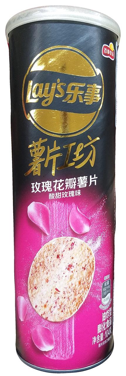 Lay's - Potato Chips (Sweet and Sour Rose), 3.6 Ounces, (1 Can) - Mighty Depot