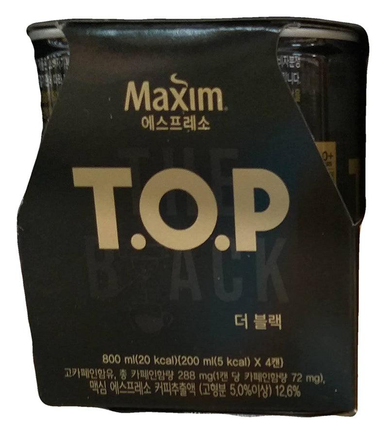 Maxim - T.O.P. Black Coffee, 1.7 Pounds (6.8oz x 4 cans), (1 Pack of 4 Cans) - Mighty Depot