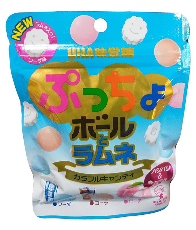 Uha - Mikakuto Puccho Ball and Ramune, 1.94 Ounces, (1 Pouch) - Mighty Depot