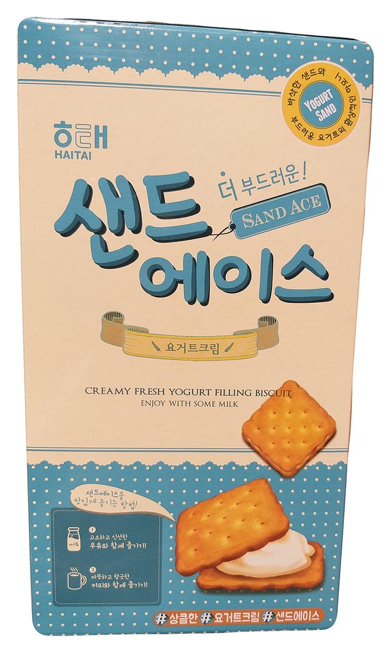 Haitai - Sand Ace Yogurt Biscuits, 7.2 Ounces, (1 Box) - Mighty Depot