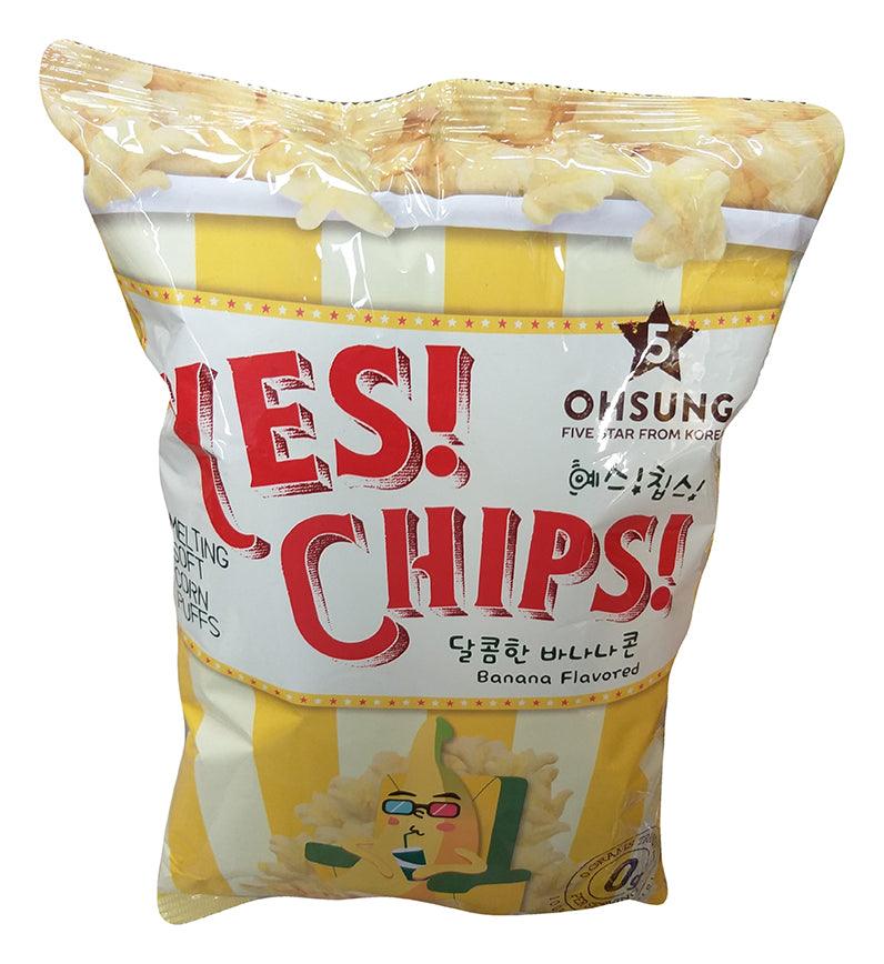 Ohsung - Yes! Chips! (Banana Flavor), 3.52 Ounces, (1 Bag) - Mighty Depot