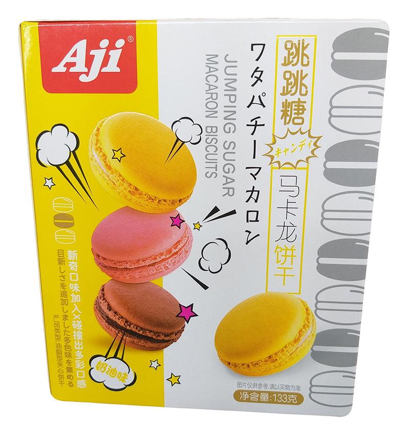 Aji - Jumping Sugar Macaron Biscuits (Original Cream), 4.69 Ounces, (1 Box) - Mighty Depot