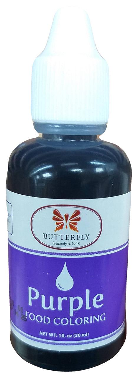 Butterfly - Purple Food Coloring, 1 Ounce, (1 Bottle) - Mighty Depot