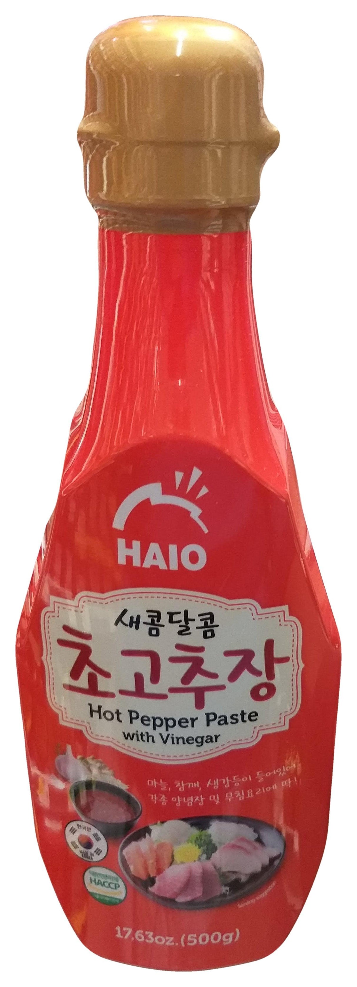 Haio - Hot Pepper Paste with Vinegar, 1.1 Pound, (1 Bottle) - Mighty Depot