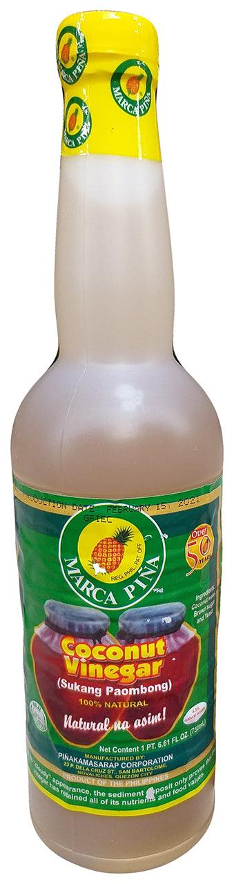 Marca Pina - Sukang Paombong (Coconut Vinegar), 1.6 Pounds, (1 Bottle) - Mighty Depot