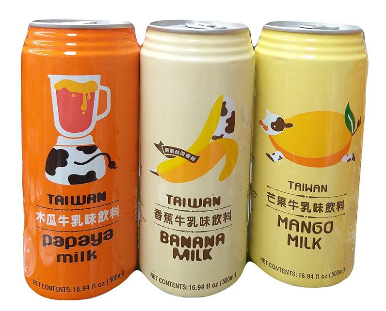 Famous House - Juice Milk Combo Pack (Mango, Papaya, Banana), 1.1 Pound (Each), (1 Can Each) - Mighty Depot