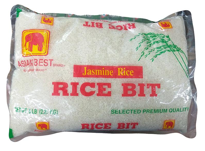 Asian Best - Jasmine Rice (Rice Bit), 5 Pounds, (1 Bag) - Mighty Depot
