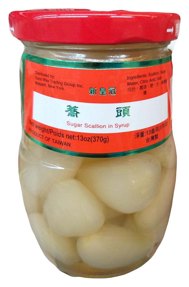 Good Way - Sugar Scallion in Syrup, 13 Ounces, (1 Jar) - Mighty Depot