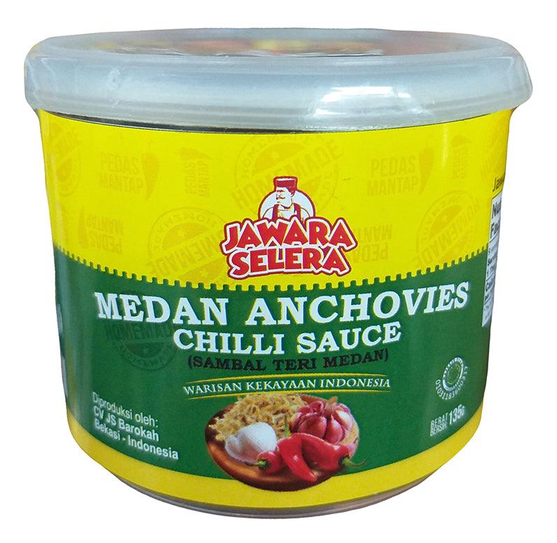 Jawara Selera - Medan Anchovies Chili Sauce, 4.7 Ounces, (1 Can) - Mighty Depot