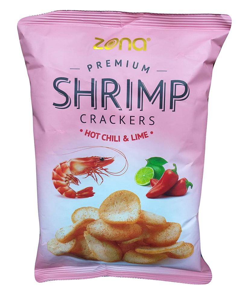 Zona - Premium Shrimp Crackers (Hot Chili and Lime), 1.9 Ounces, (1 Bag) - Mighty Depot