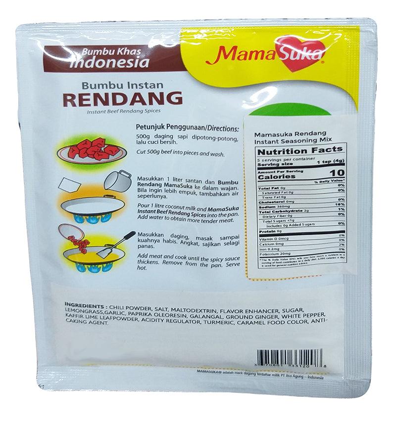 Mama Suka - Bumbu Istan Rendang, 0.8 Ounces, (1 Pouch) - Mighty Depot