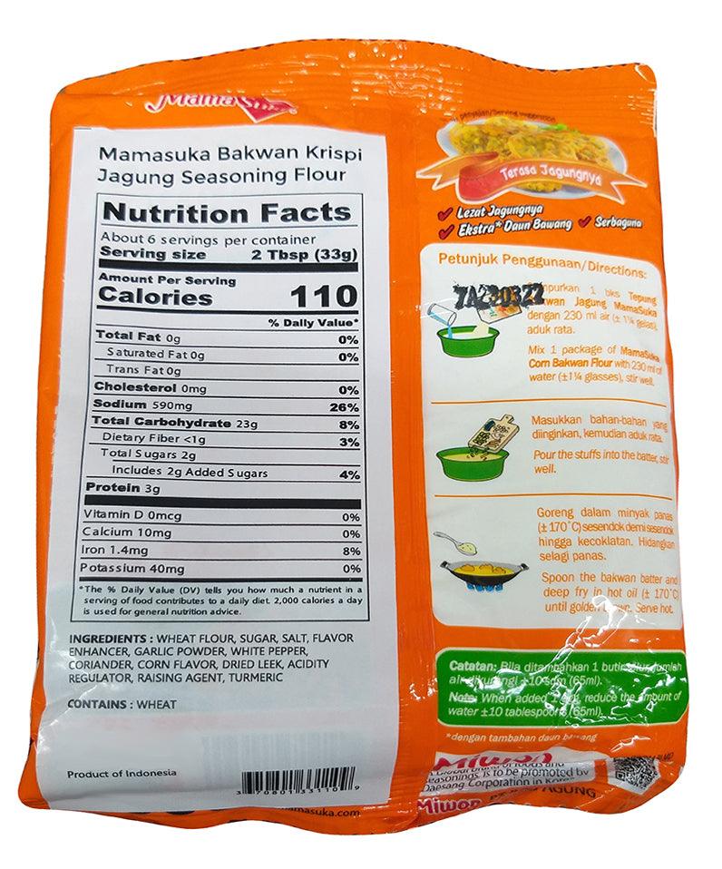 Mama Suka - Tepung Bakwan Jagung (Terasa Jagungnya), 6.9 Ounces, (1 Pouch) - Mighty Depot