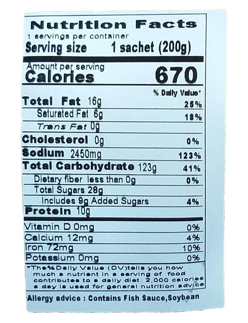 Tam Nak Thong - Rice Noodles and Instant Korat Sauce, 7.05 Ounces, (1 Bag) - Mighty Depot