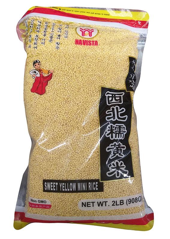 Havista - Sweet Yellow Mini Rice, 2 Pounds, (1 Bag) - Mighty Depot