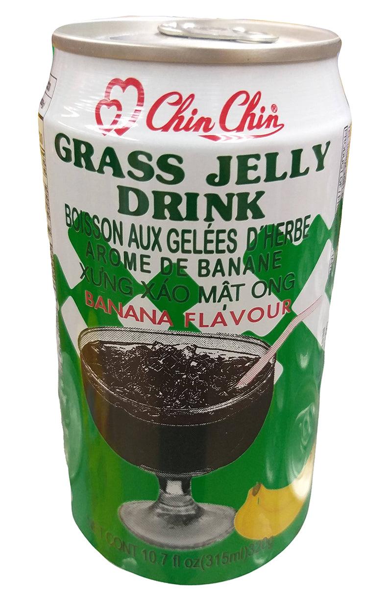 Chin Chin - Grass Jelly Drink (Banana Flavor), 10.7 Ounces, (6 Cans) - Mighty Depot