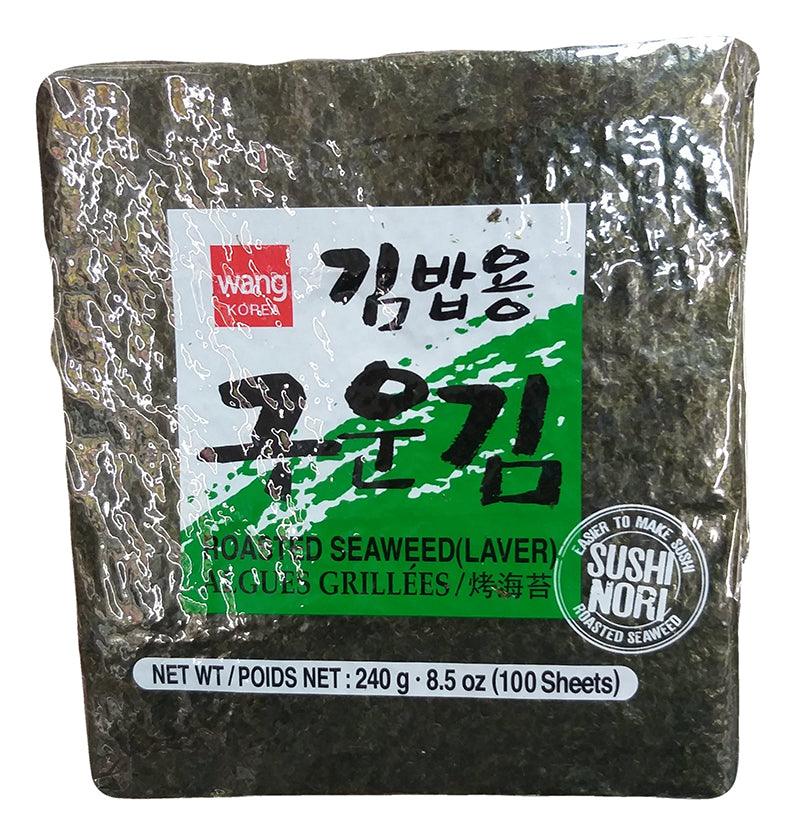 Wang Korea - Sushi Nori Roasted Seaweed, 8.5 Ounces, (1 Bag) - Mighty Depot