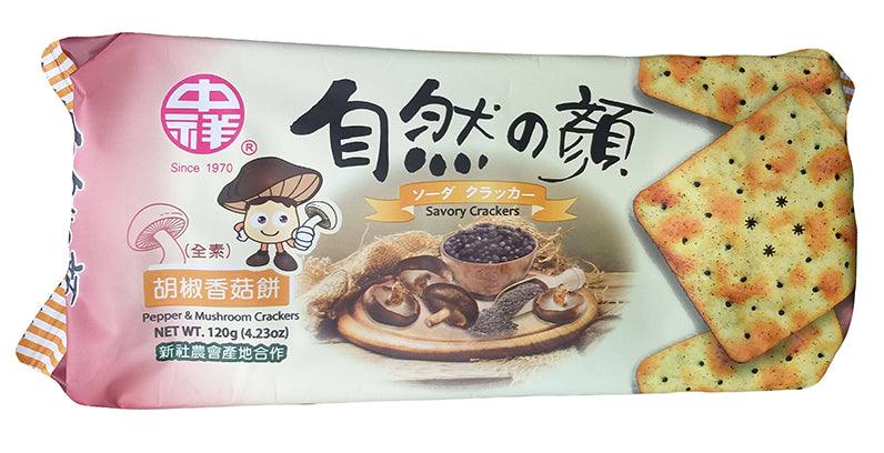 Chung Hsiang - Natural Series Pepper and Mushroom Crackers, 4.23 Ounces, (1 Unit) - Mighty Depot