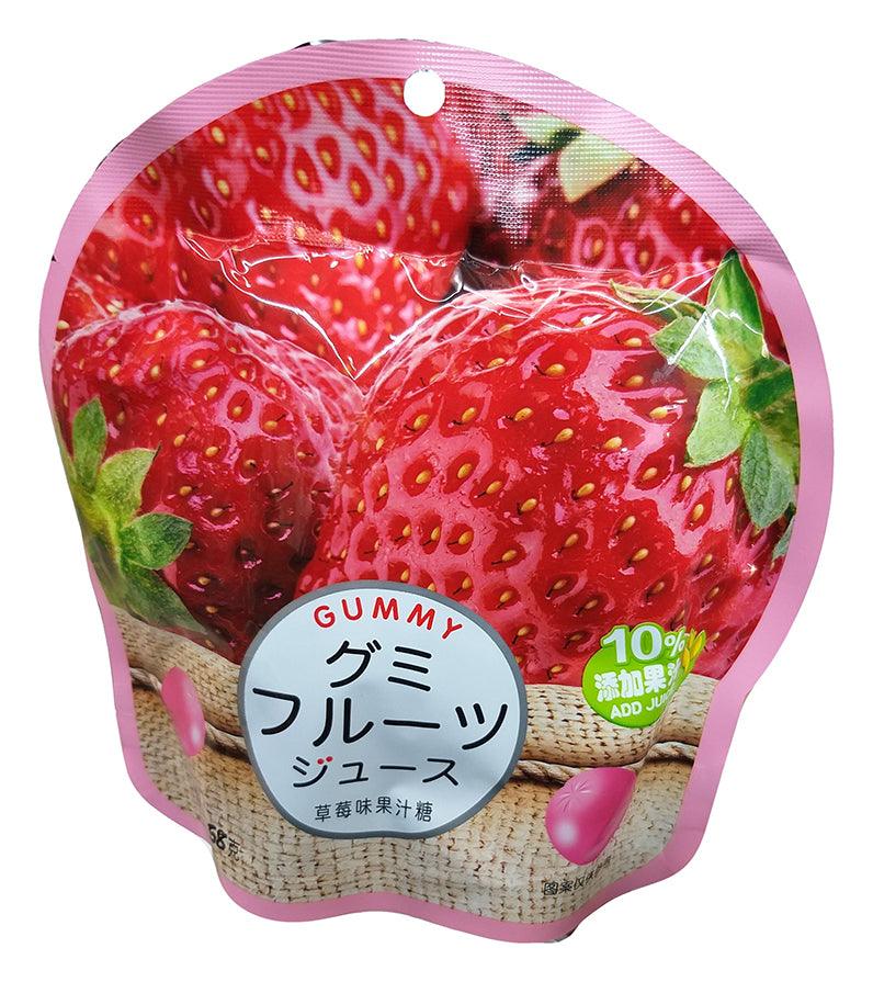 Gummy- Strawberry Juice Candy, 5.2 Ounces, (1 Bag) - Mighty Depot