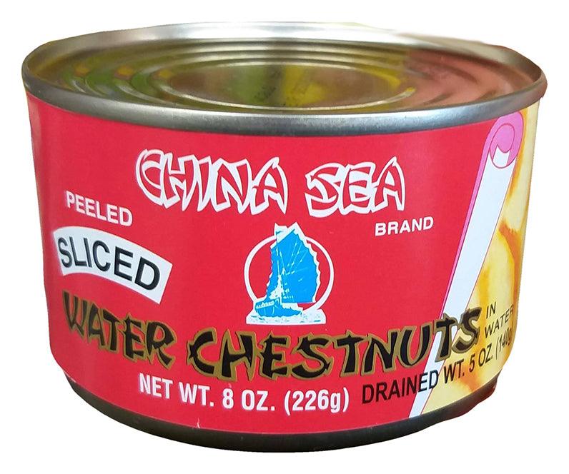 China Sea - Water Chestnuts, 8 Ounces, (1 Can) - Mighty Depot