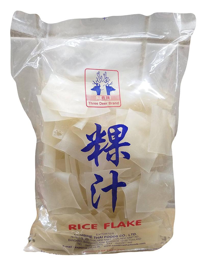 Three Deer Brand - Rice Flakes, 8 Ounces, (1 Bag) - Mighty Depot
