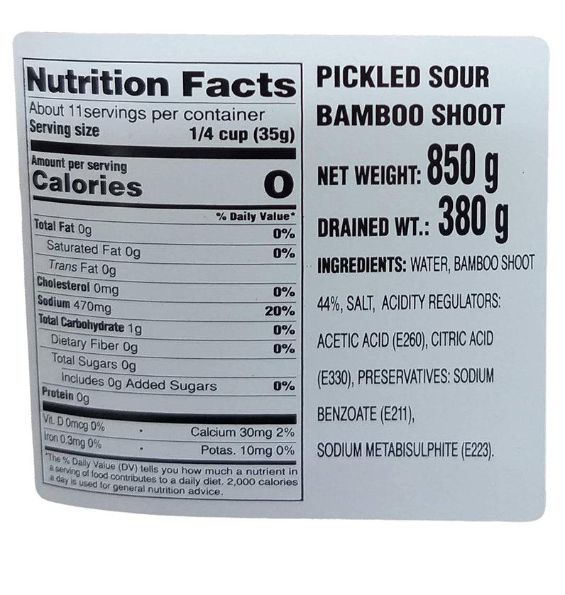 Cock Brand - Pickled Sour Bamboo Shoots (Sliced), 1.8 Pounds, (1 Jar) - Mighty Depot