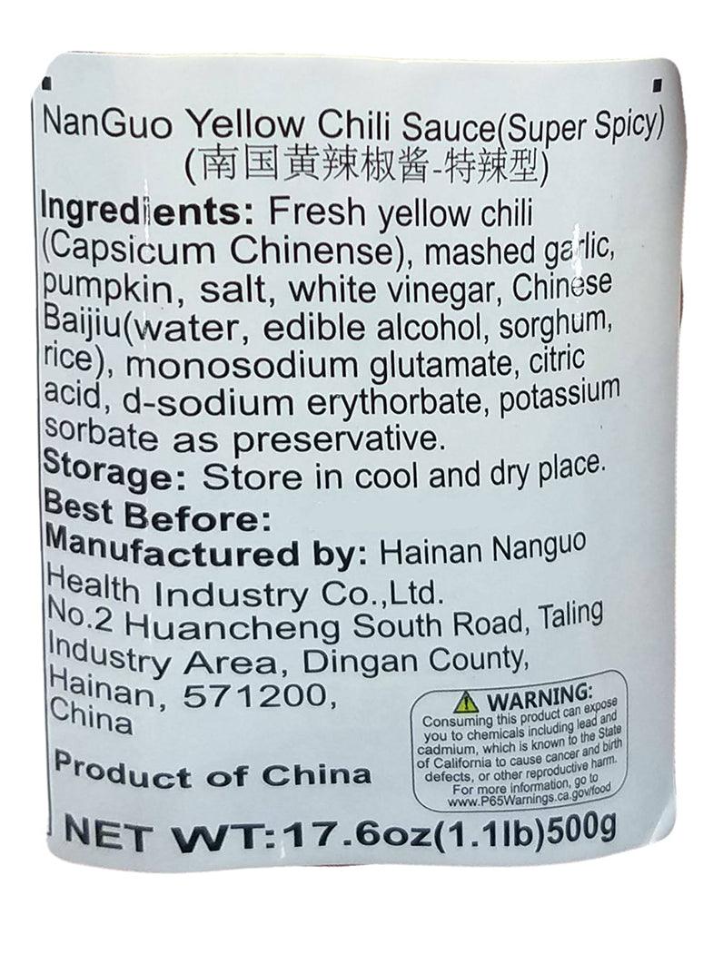 Nanguo - Yellow Capsicum Sauce, 1.1 Pounds, (1 Jar) - Mighty Depot