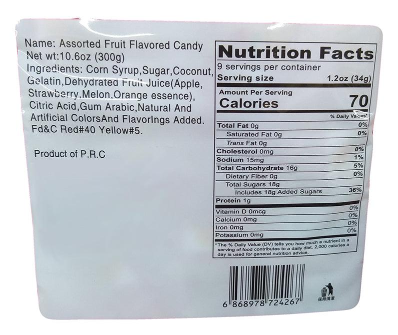 Rongshing - Assorted Fruit Flavored Candy, 10.6 Ounces, (1 Bag) - Mighty Depot
