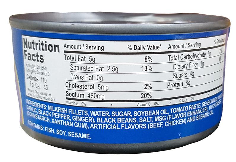 Century - Milkfish Fillet with Black Beans, 6.5 Ounces, (1 Can) - Mighty Depot