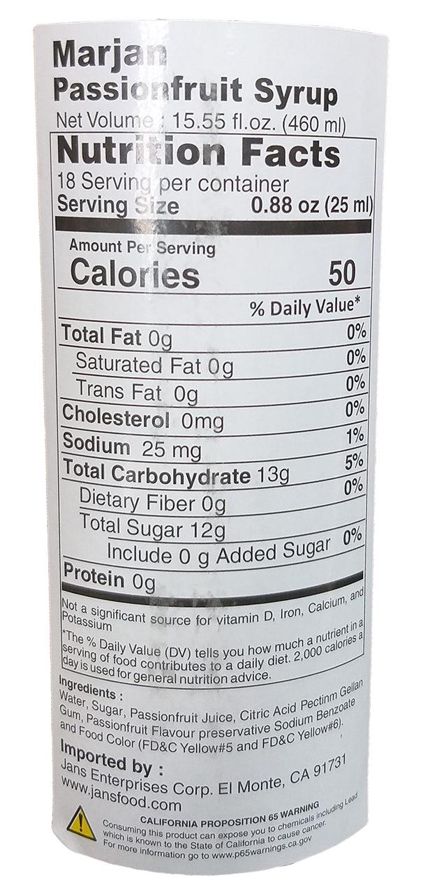 Marjan Boudoin - Squash Rasa Markisa Syrup, 15.55 Ounces, (1 Bottle) - Mighty Depot