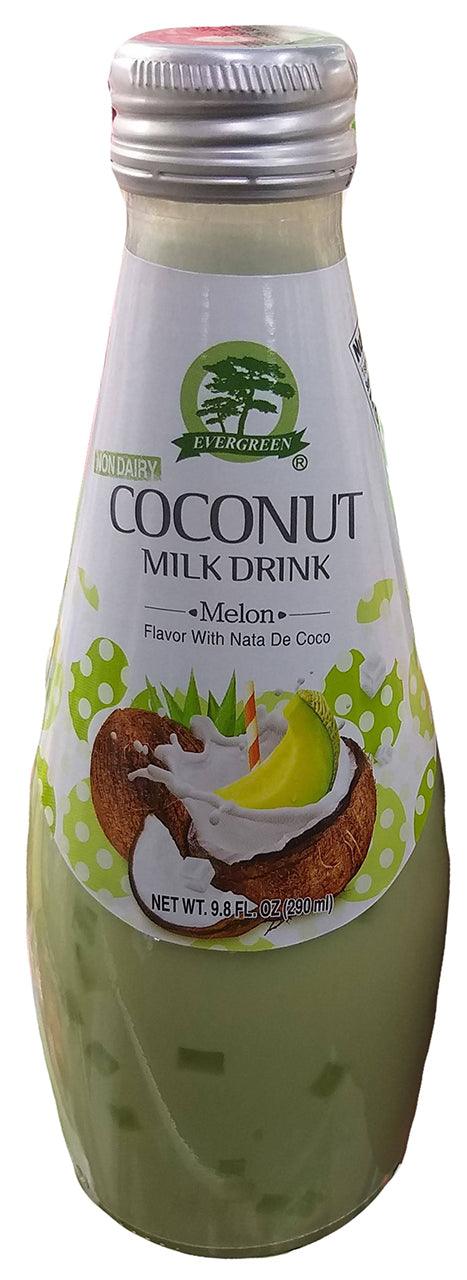 Evergreen - Non-Dairy Coconut Milk Drink (Melon), 9.8 Ounces, (1 Bottle) - Mighty Depot