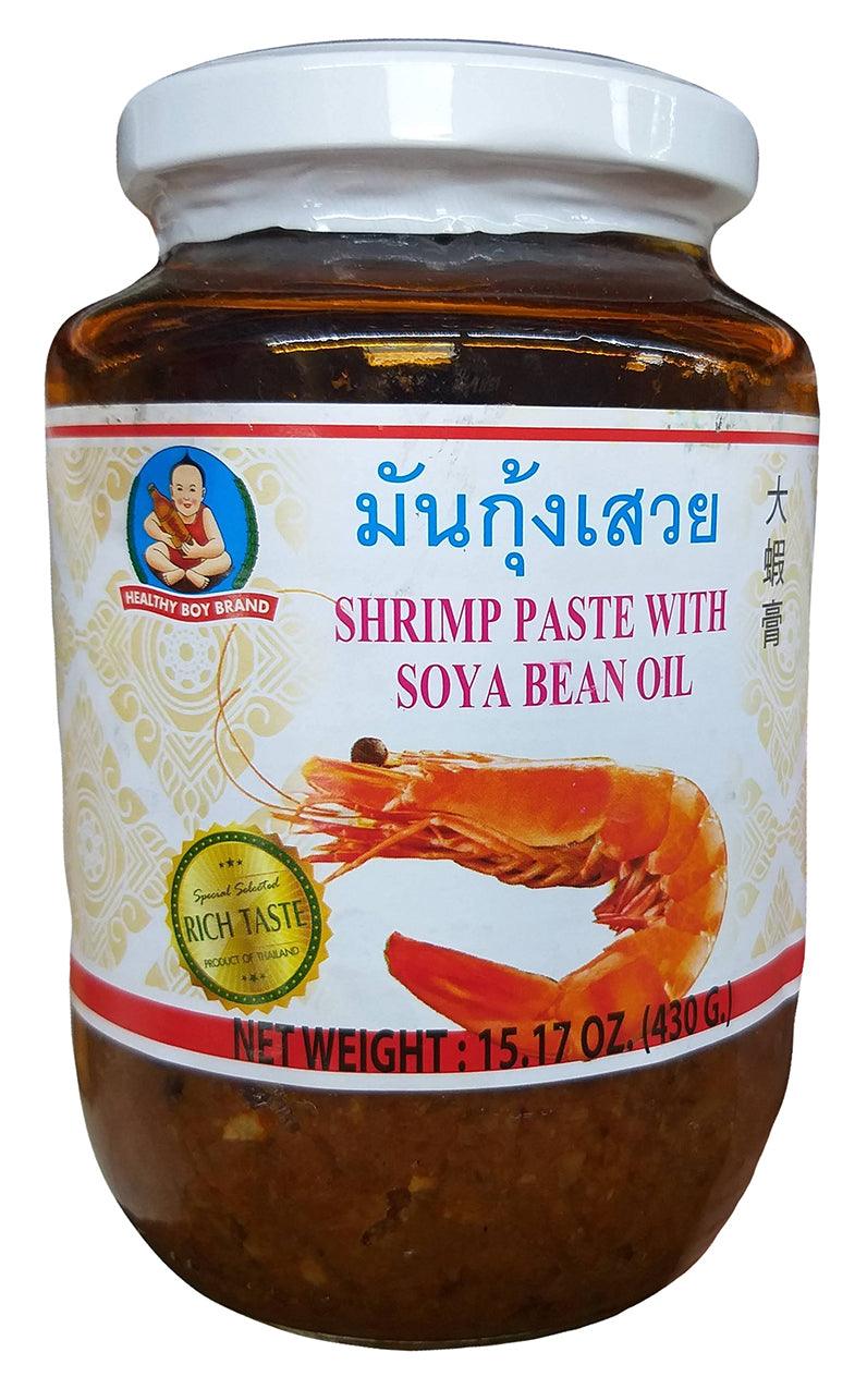 Healthy Boy Brand - Shrimp Paste with Soya Bean Oil, 15.17 Ounces, (1 Jar) - Mighty Depot