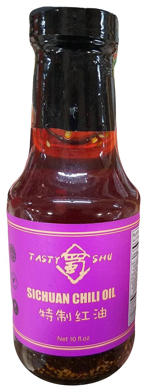 Tasty Shu - Sichuan Chili Oil, 10 Ounces, (1 Bottle) - Mighty Depot