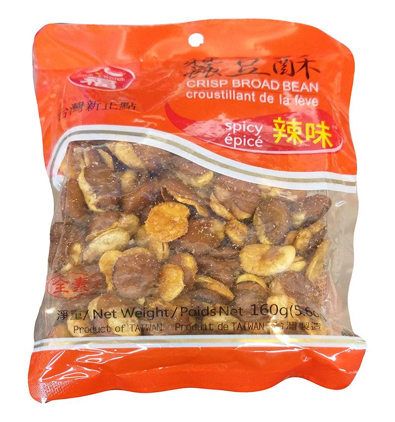 Nice Choice - Crisp Broad Bean (Spicy), 5.6 Ounces, (1 Bag) - Mighty Depot