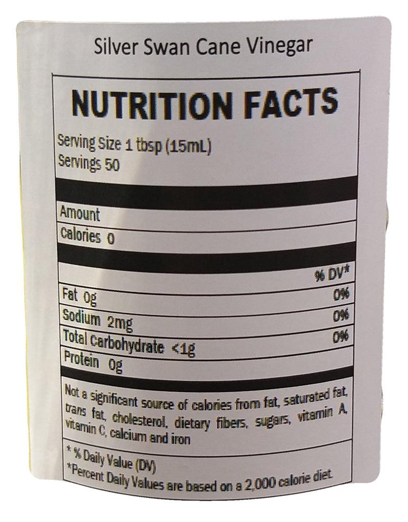 Silver Swan - Cane Vinegar, 1.58 Pounds, (1 Bottle) - Mighty Depot