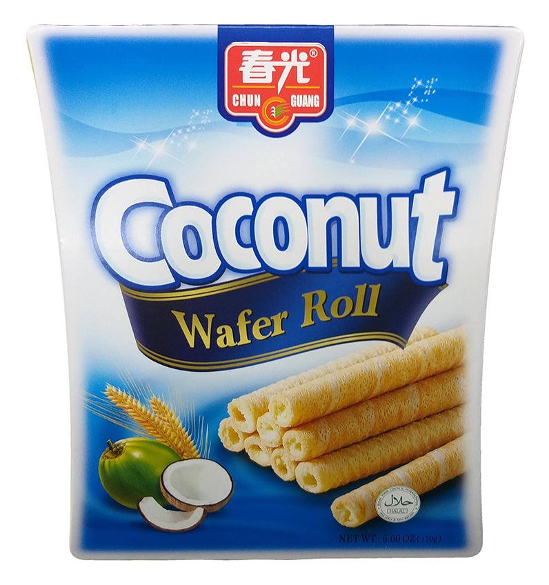 Chun Guang - Coconut Wafer Roll, 6 Ounces, (1 Box) - Mighty Depot