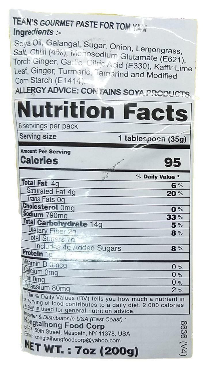 Tean's Gourmet - Tumisan Tom Yam, 7 Ounces, (1 Pouch) - Mighty Depot