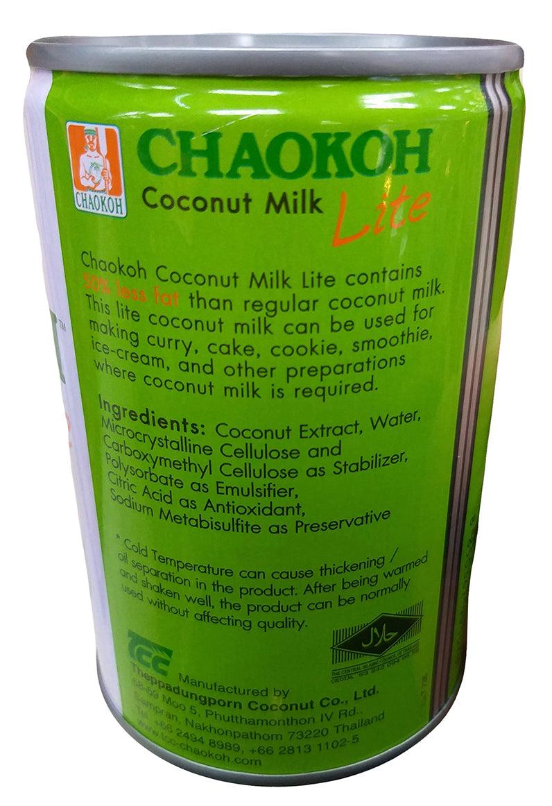Chaokoh - Coconut Milk (Lite), 13.5 Ounces, (1 Can) - Mighty Depot