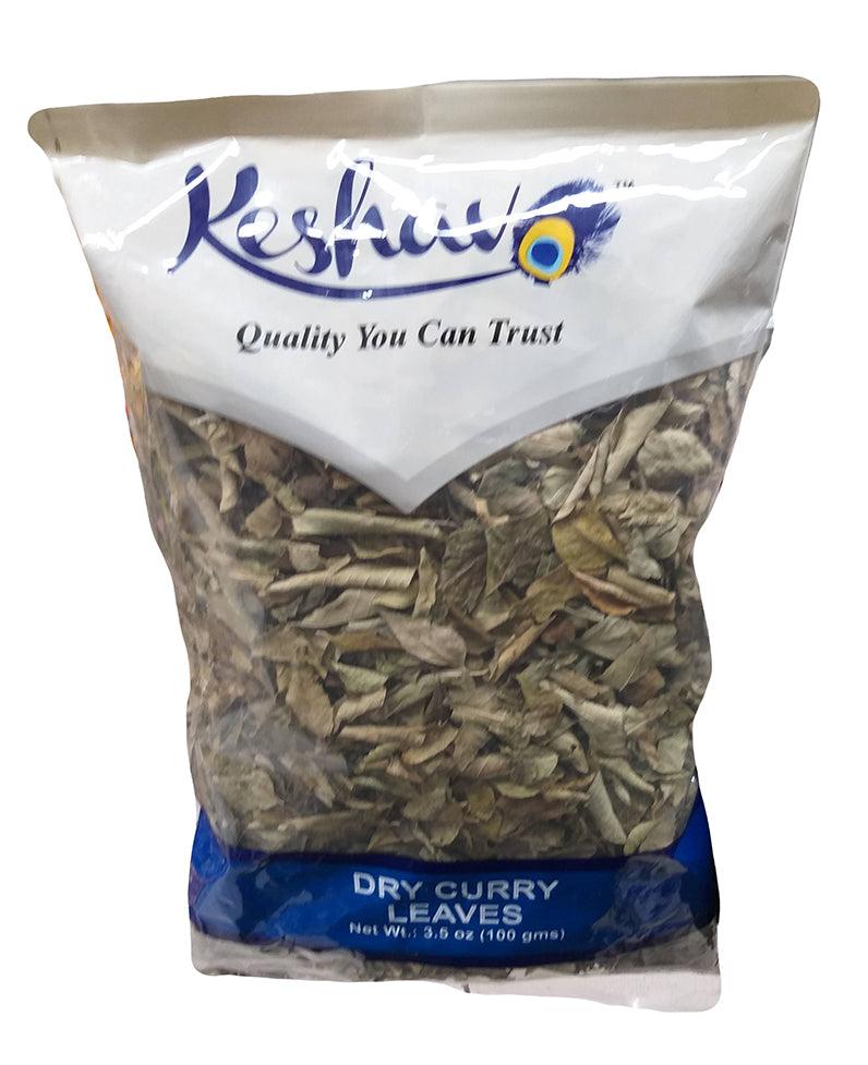 Keshav - Dry Curry Leaves, 3.5 Ounces, (1 Bag) - Mighty Depot