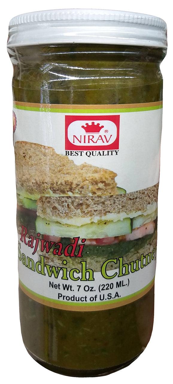 Nirav - Rajwadi Sandwich Chutney (Hot), 7 Ounces, (1 Jar) - Mighty Depot