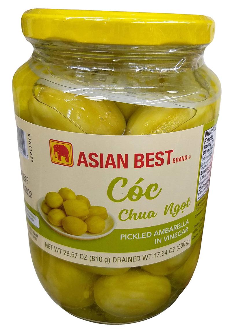 Asian Best - Pickled Ambarella in Vinegar, 1.78 Pounds, (1 Jar) - Mighty Depot