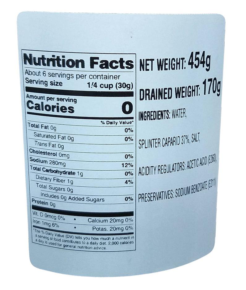 Cock Brand - Pickled Splinter Caparid, 1 Pound, (1 Jar) - Mighty Depot