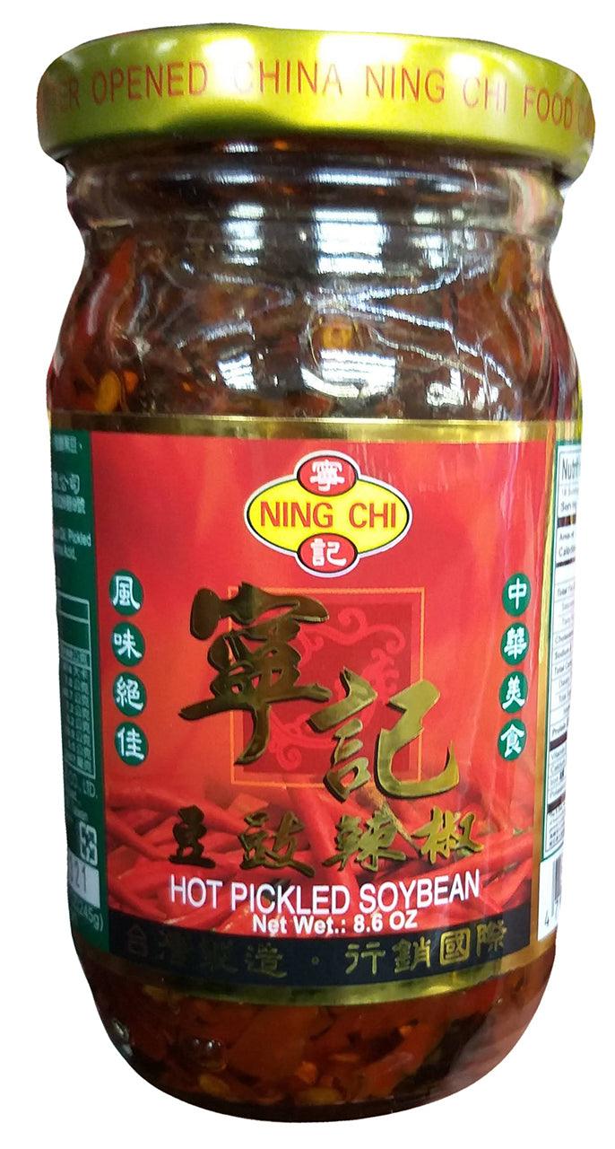 Ning Chi - Hot Pickled Soybean, 8.6 Ounces (1 Jar) - Mighty Depot