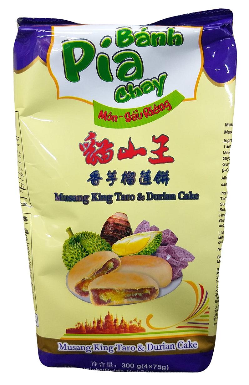 Bahn Pia Chay - Musang King Taro and Durian Cake, 10.5 Ounces, (1 Bag) - Mighty Depot