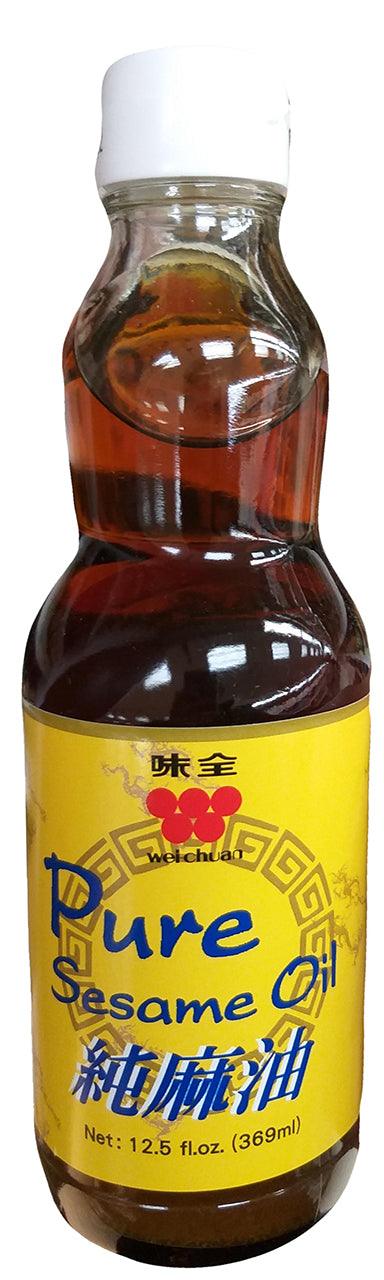 Wei Chuan - Pure Sesame Oil, 12.5 Ounces, (1 Bottle) - Mighty Depot