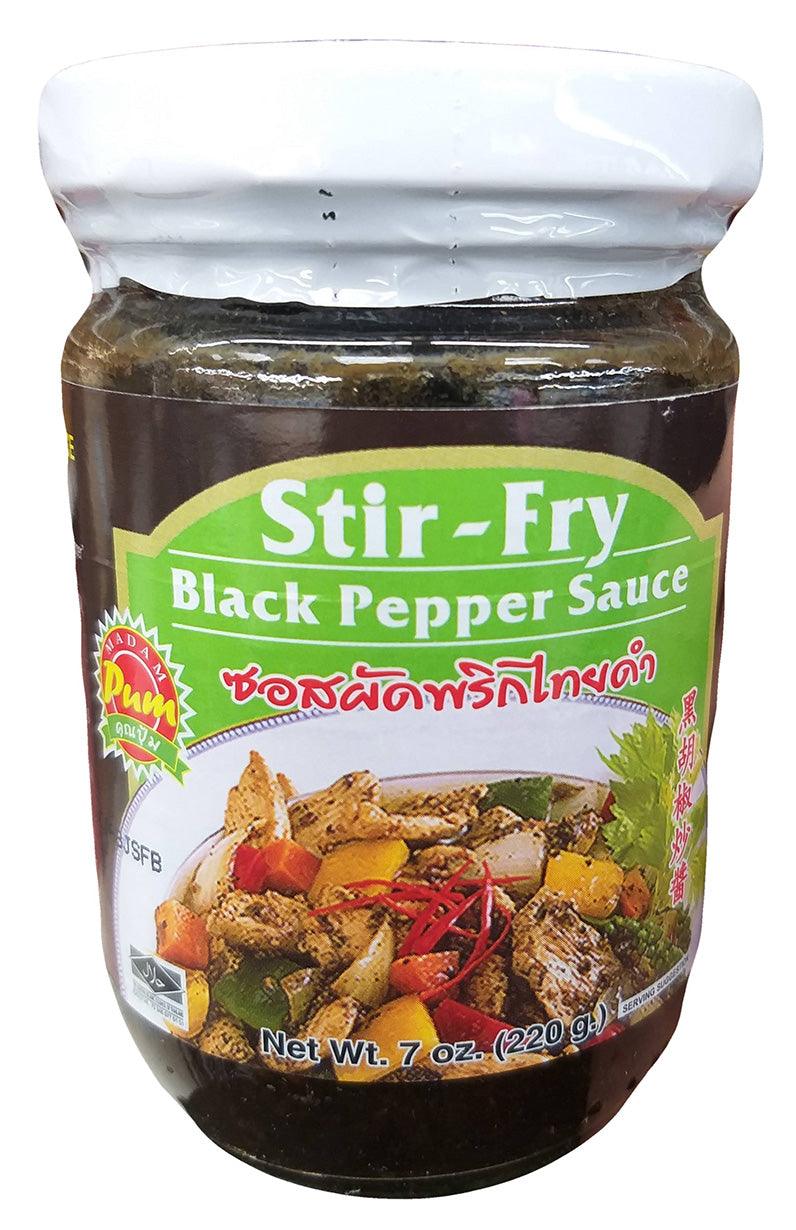 Madam Pum - Stir Fry Black Pepper Sauce, 7 Ounces, (1 Jar) - Mighty Depot